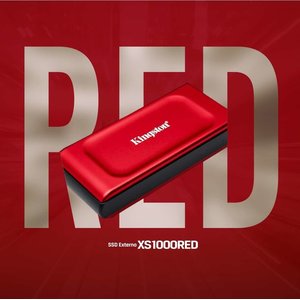 SSD externo Kingston XS1000 SXS1000R/1000G 1TB USB 3.2 Gen 2 rojo