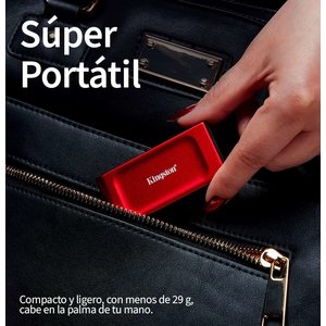 SSD externo Kingston XS1000 SXS1000R/1000G 1TB USB 3.2 Gen 2 rojo