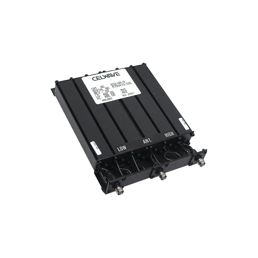--Descontinuado-Duplexer Compacto de Rechazo de Banda, 406-450 MHz, 6 cavidades, 50 Watt.