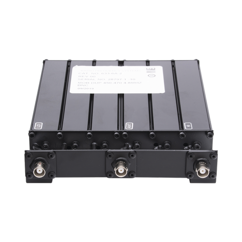 '--Descontinuado-Duplexer Compacto de Rechazo de Banda, 450-470 MHz, 6 cavidades, 50 Watt.