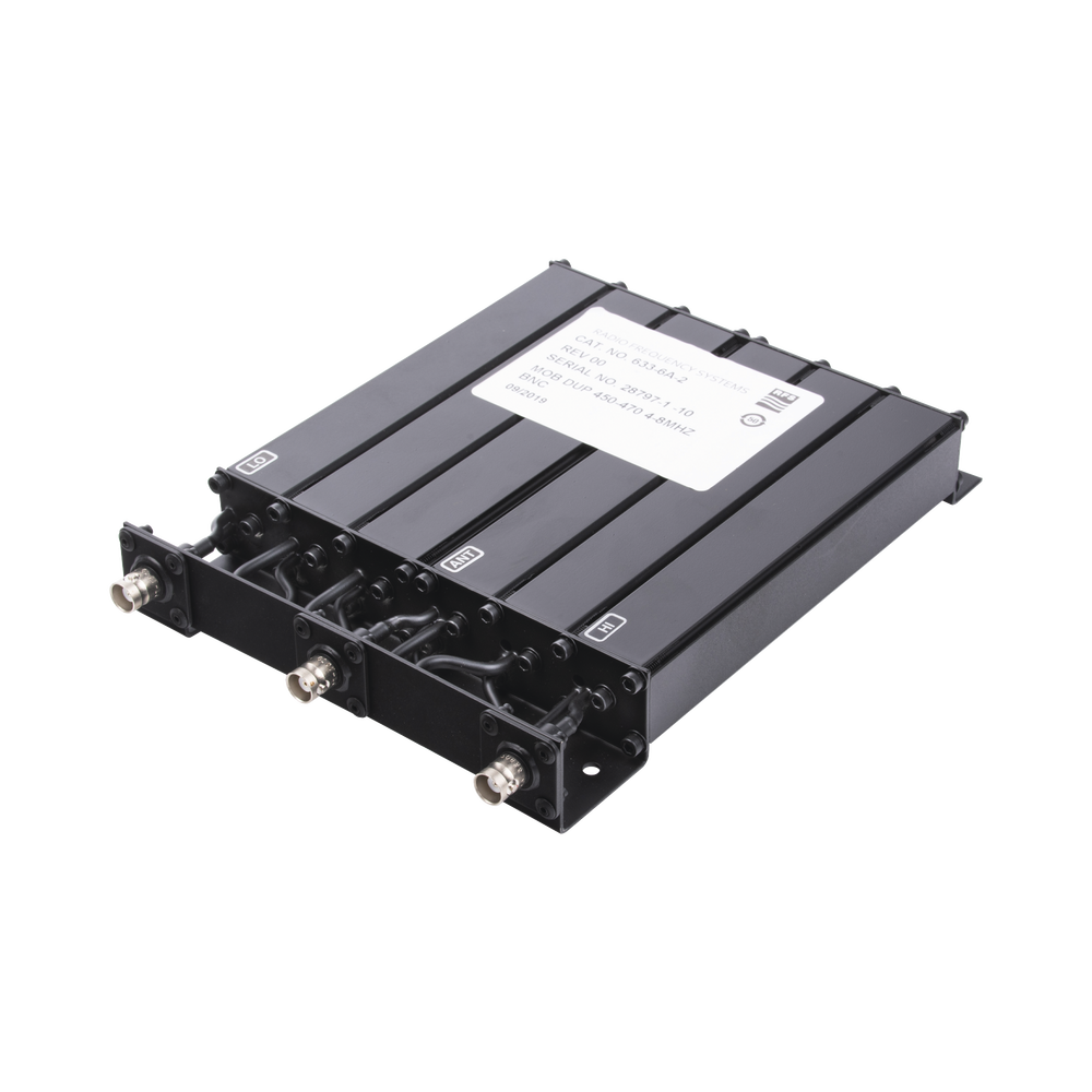 '--Descontinuado-Duplexer Compacto de Rechazo de Banda, 450-470 MHz, 6 cavidades, 50 Watt.