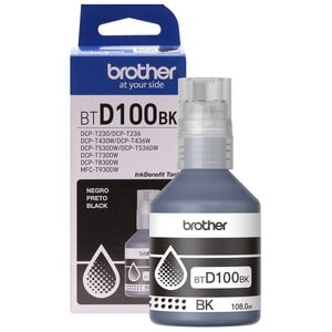 Botella de tinta Brother BTD100BK negra, inyección, 7500 páginas
