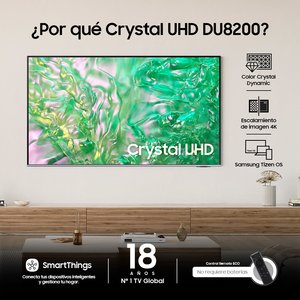 Smart TV Samsung Crystal DU8000 UN50DU8000KXZL 50 pulgadas 4K HDR10 AirPlay