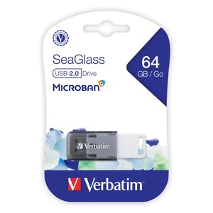 Memoria USB Verbatim 23942712701 SeaGlass 64GB color gris