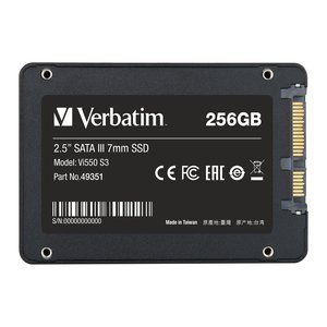 SSD interno Verbatim 23942493518 Vi550 256GB SATA III 2.5" 520 MB/s