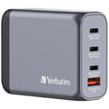 Cargador GaN Verbatim 23942322023 100W 3 USB-C PD y USB-A QC 3.0