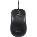 Mouse Verbatim 23942707493 óptico con cable silencioso negro