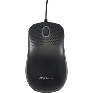 Mouse Verbatim 23942707493 óptico con cable silencioso negro
