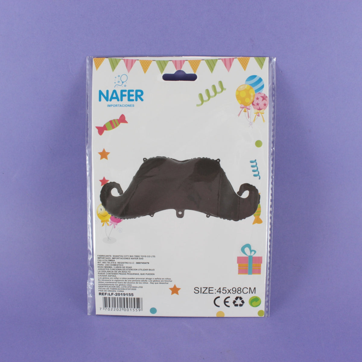 globo metalizado ''mostacho''