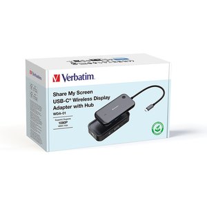 Adaptador inalámbrico Verbatim 23942321460 HDMI VGA USB-C 1080p