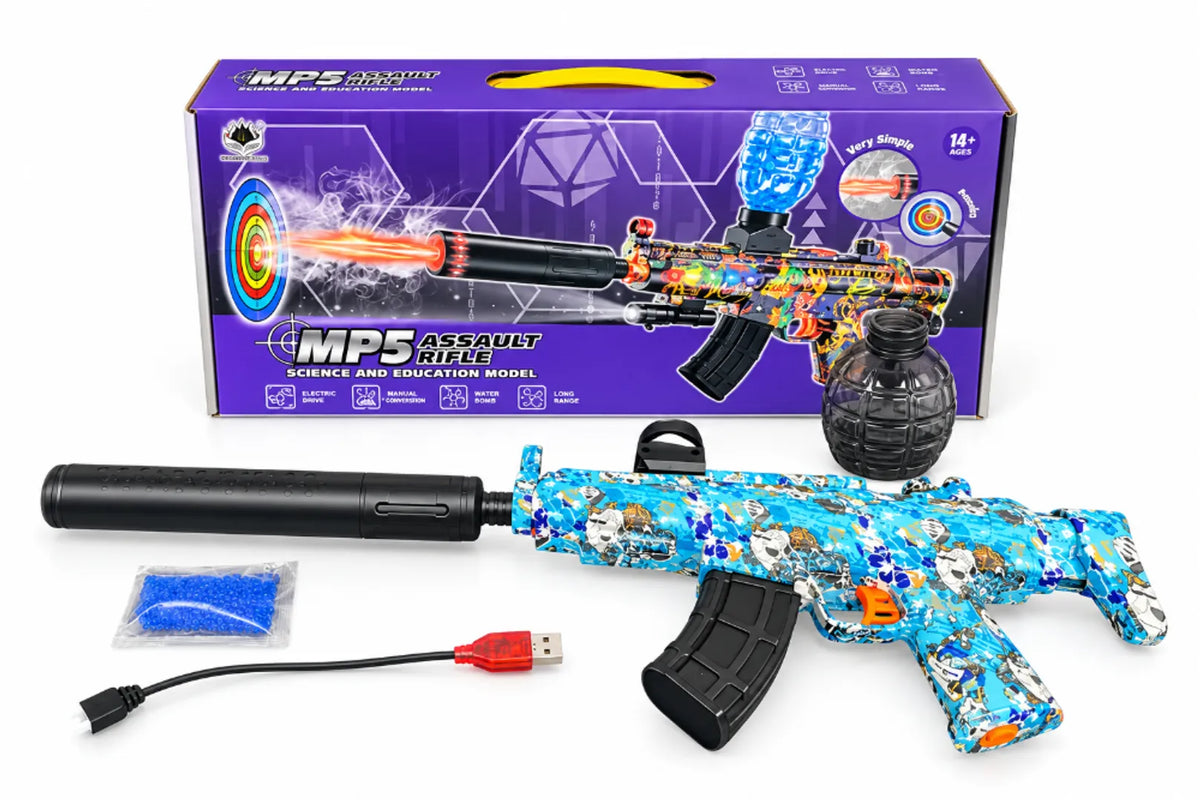 Pistola de hidrogel mp5 recargable autom