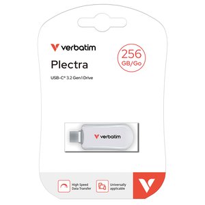 Memoria USB-C Verbatim 23942302308 256 GB, color blanco