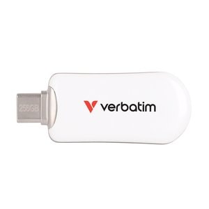 Memoria USB-C Verbatim 23942302308 256 GB, color blanco