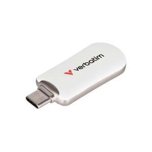 Memoria USB-C Verbatim 23942302308 256 GB, color blanco