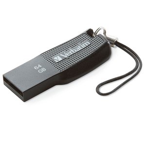 Memoria USB Verbatim Ergo 23942708777, 64GB, color negro