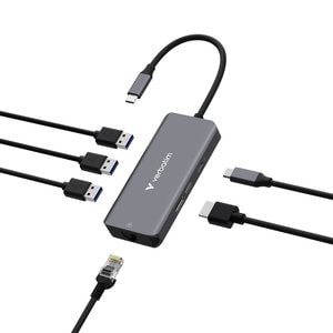 Hub USB-C Verbatim Essentials 32157 6 puertos, RJ45