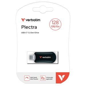 Unidad flash USB-C Verbatim Plectra 23942302254 128GB, negra