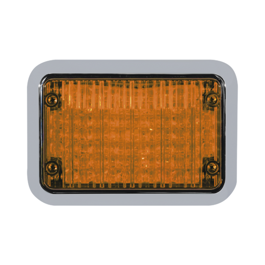 Luz perimetral LED ambar 4x6 con bisel