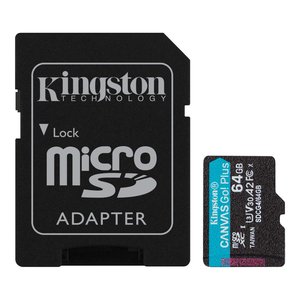 Memoria microSDXC Kingston SDCG4/64GB 64GB UHS-I U3 200MB/s lectura