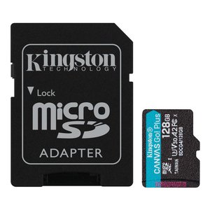 Tarjeta microSD Kingston Canvas Go! Plus SDCG4/128GB 128GB, UHS-I U3, 200MB/s