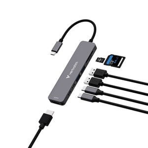 Hub USB-C Verbatim 32158 Essentials 7 puertos garantía 2 años