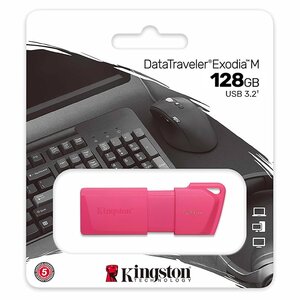 Unidad flash Kingston KC-U2L128-7LN DataTraveler Exodia M, 128GB, USB 3.2 Tipo A