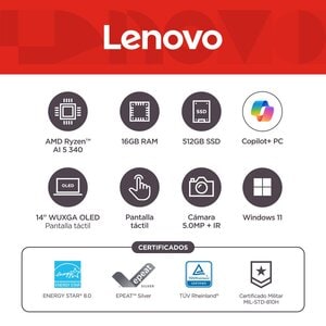 Portátil 2 en 1 Lenovo Yoga 7 14AKP10 R5, 16GB, 512GB SSD