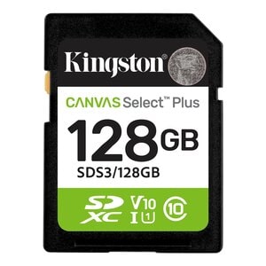 Memoria SDXC Kingston Canvas Select Plus SDS3/128GB 128 GB, UHS-I, 150 MB/s