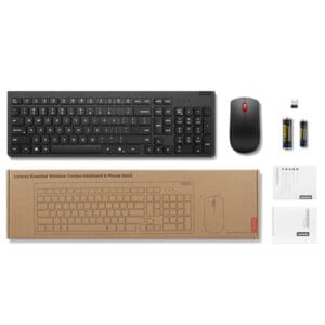 Combo teclado y mouse Lenovo Essential Wireless Gen2 negro, español