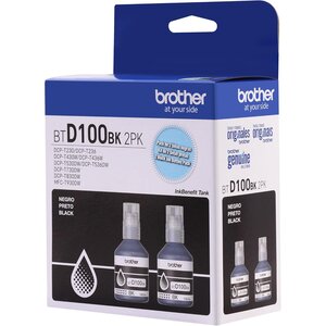 Botella de tinta Brother BTD100BK2PKMEX negro inyección 2 paquetes