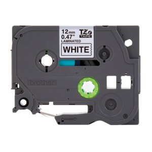 Cinta para etiquetas Brother TZE231G 12 mm blanca laminada