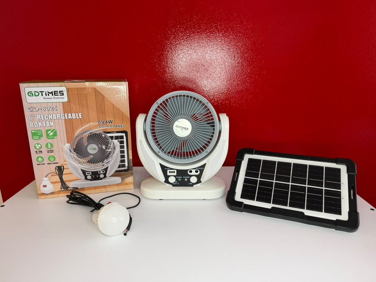 Ventilador Solar Recargable