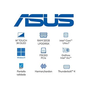 Portátil Asus Zenbook S 14 UX5406SA-PZ023W Core Ultra 7 32 gb 1 tb ssd