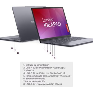 Portátil Lenovo IdeaPad Slim 3 83K100WKLM Core i5 16GB 512GB táctil
