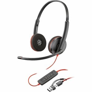 Diadema Poly Blackwire 3220 Stereo USB-C micrófono reducción de ruido