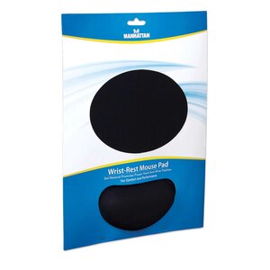 Mouse pad Manhattan 434362 gel 240 x 200 mm reposamuñecas negro