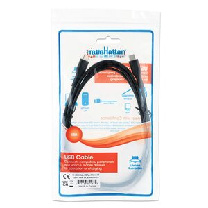 Cable Manhattan 354875 USB 2.0 Tipo-C a Tipo-C 480 Mbps 60 W 2 m