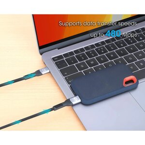 Cable Manhattan 356367 USB-C a USB-C 480 Mbps PD 3.1 240 W 2 m