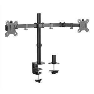 Soporte monitor Manhattan 461528 doble 13 a 32 pulgadas 8 kg articulado