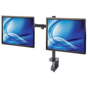 Soporte monitor Manhattan 461528 doble 13 a 32 pulgadas 8 kg articulado