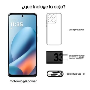 Smartphone Motorola Moto G17 Power PBBN0012CO, 4GB RAM, 256GB, celeste