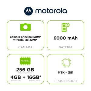 Smartphone Motorola Moto G17 Power PBBN0012CO, 4GB RAM, 256GB, celeste