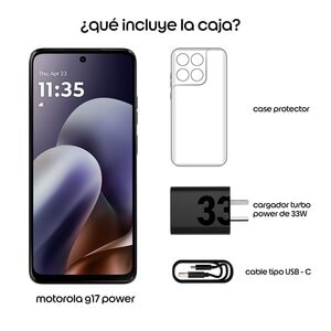 Smartphone Motorola Moto G17 Power PBBN0011CO, 4GB RAM, 256GB, Arandano