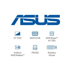 Todo en uno Asus VM670KA, Ryzen AI 7 350, 16GB, 1TB SSD