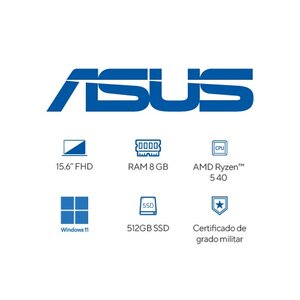 Portátil Asus Vivobook Go 15 E1504FA-BQ5762W Ryzen 5-40 8GB 512GB SSD