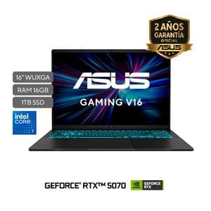 Portátil Asus V16 V3607VP-TK079 Core 7 240H, 16 GB RAM, 1 TB SSD, RTX 5070