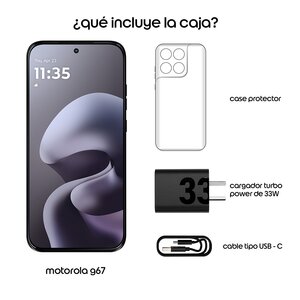 Smartphone Motorola Moto G67 PBAT0031CO 4GB + 8GB RAM Boost, 256GB, gris