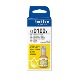 Botella de tinta Brother BTD100Y BTD100YMEX original para inkjet