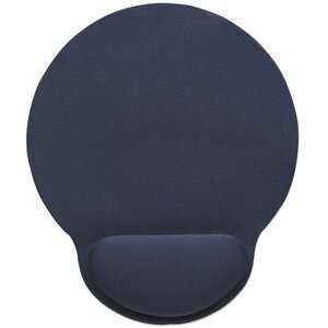 Mouse pad Manhattan 434386 con reposamuñecas, gel, base antideslizante azul