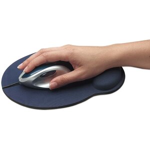 Mouse pad Manhattan 434386 con reposamuñecas, gel, base antideslizante azul
